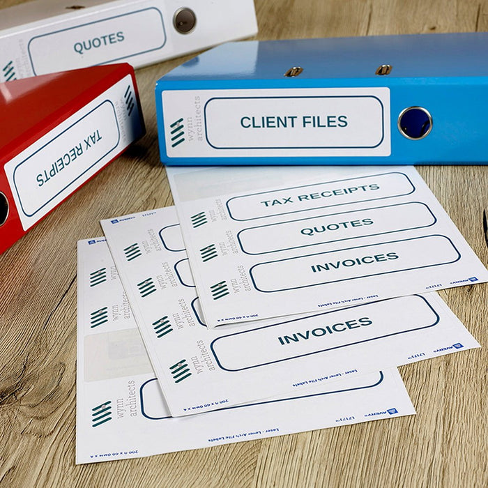 Avery L7171 Lever Arch File Labels 4's x 100 Labels CX238033