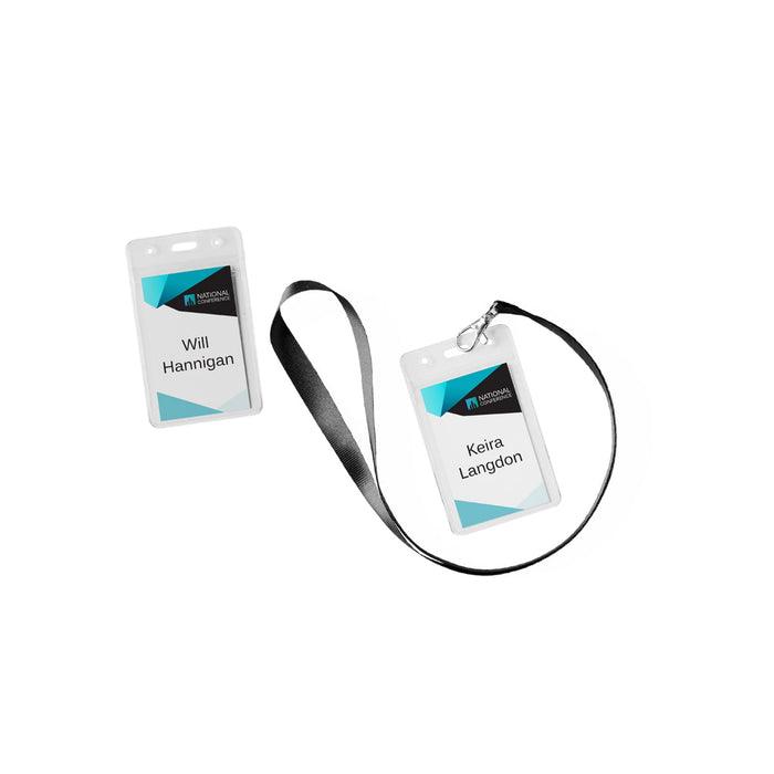 Avery L7418 Name Badge Kit including Holder and Lanyard, 86.5mm x 55.5mm, 8 per Sheet x 10 Sheets, Inkjet & Laser Printable CX1002487