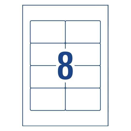 Avery L7418K 8 per Sheet Fabric Badge Labels 86.5 x 55.5mm x 15 Sheets pack CX231445