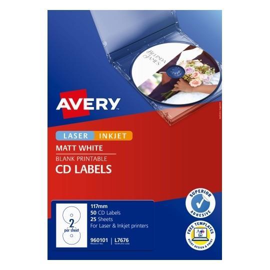 Avery L7676 CD / DVD Labels x 50 Labels CX238503