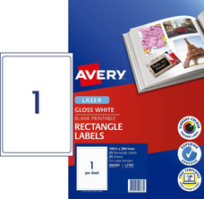 Avery L7767 Glossy Photo Quality Multi-Purpose Labels 1's x 25 Sheets CX238567