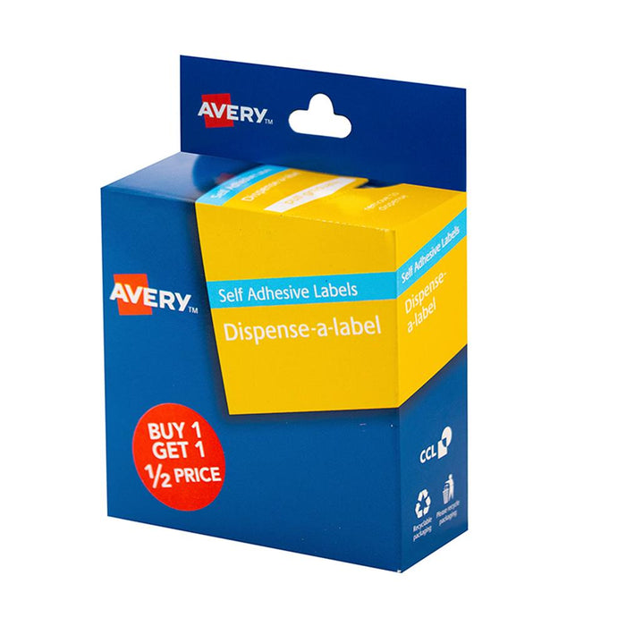 Avery Label Dispenser Buy 1 Get 1 1/2 Price 24mm 300 Pack CX239407