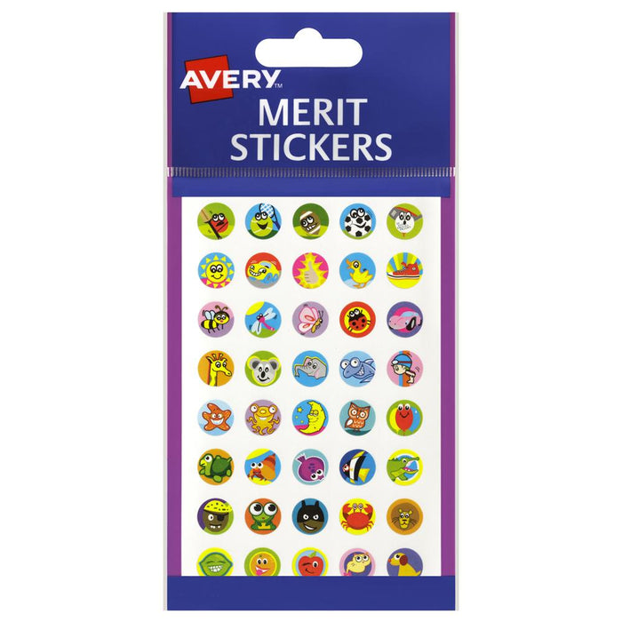 Avery Merit Stickers Mini Assorted Animals Round 13mm 800 Pack CX239435