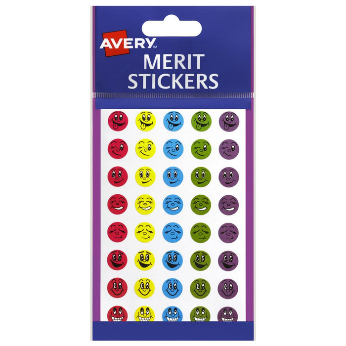 Avery Merit Stickers Mini Smiley Face Round 13mm 800 Pack CX239434