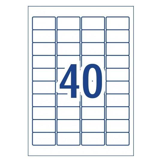 Avery NoPeel L6145 Labels 40's x 10 Sheets CX238161