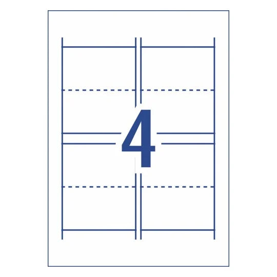 Avery Printable & Foldable Placecards, 85mm x 50mm, 4 Per Sheet, 10 Sheets Per Pack, Inkjet & Laser Printable CX231803