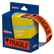 Avery Printed Labels Dispenser pack - 'FRAGILE' CX238308