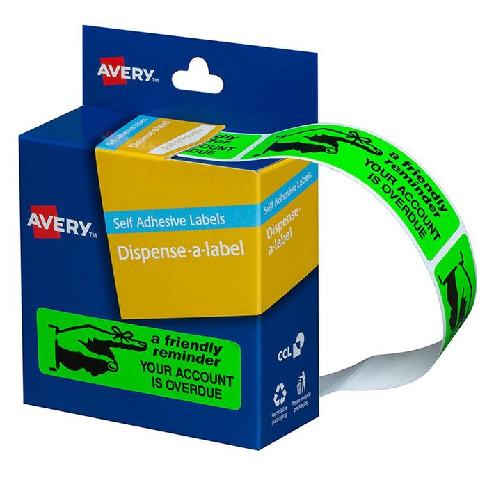 Avery Printed Labels Dispenser pack - 'FRIENDLY REMINDER' CX238316