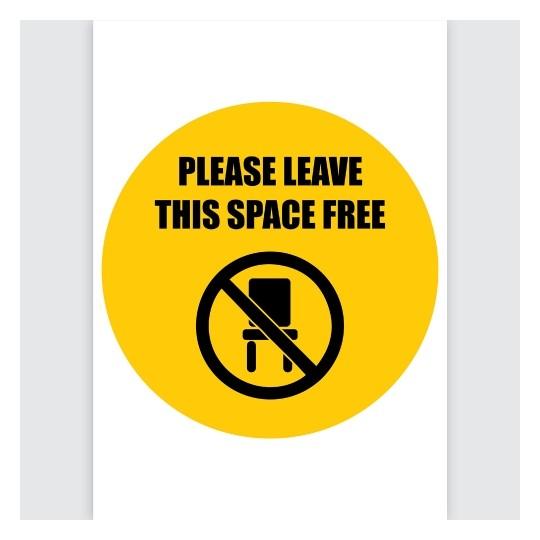 Avery Printed Sign - "Please Leave This Space Free" x 5 Sheets (945253) CX238911