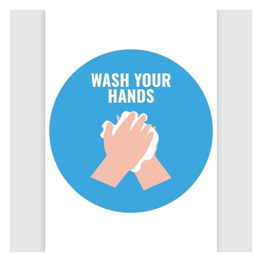 Avery Printed Sign - "Wash Your Hands" x 5 Sheets (945251) CX238909