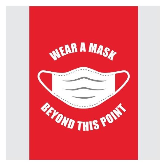 Avery Printed Sign - "Wear A Mask Beyond This Point" x 5 Sheets (945239) CX238902