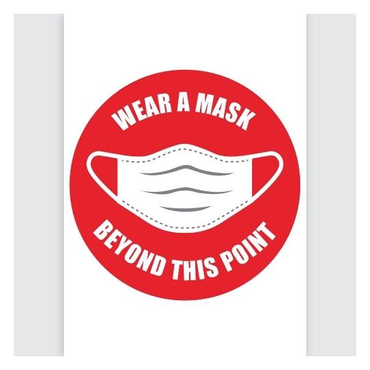 Avery Printed Sign - "Wear A Mask Beyond This Point" x 5 Sheets (945249) CX238908