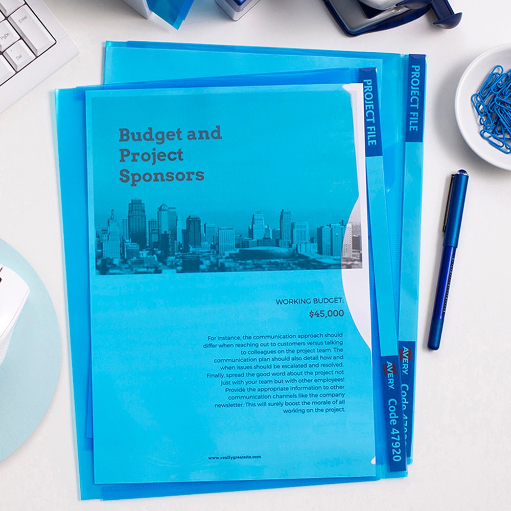Project File Blue Avery Project File A4 Blue | Avery — Discount Office