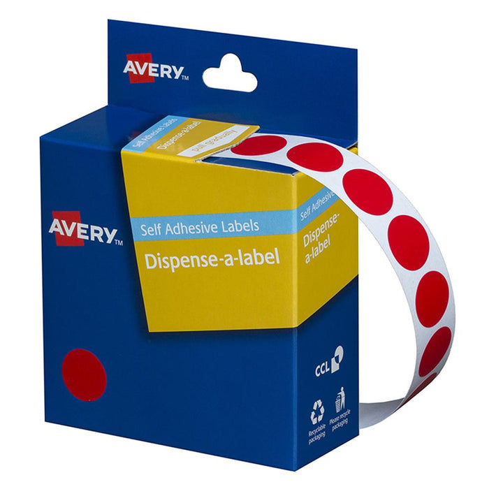 Avery Red Circular Labels 14mm CX238260