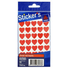 Avery Red Heart Labels 10mm CX238140