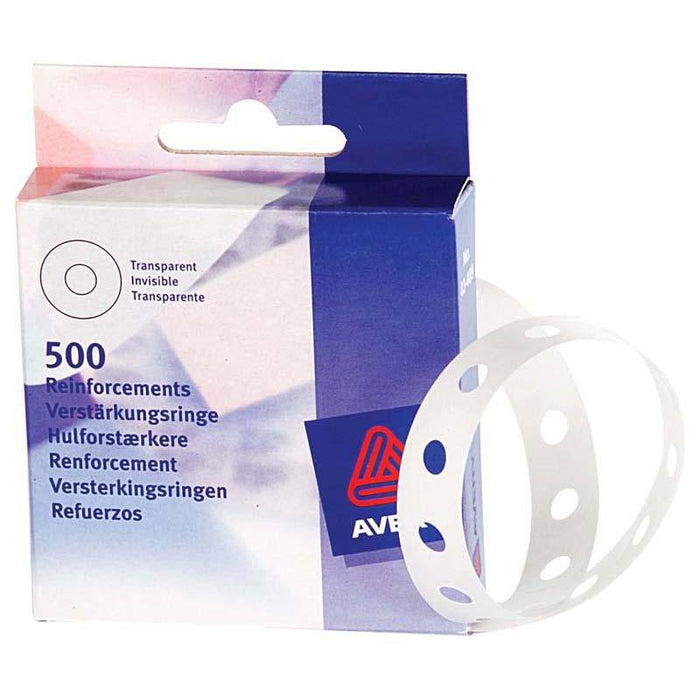 Avery Ring Reinforcers Clear 500 Pack CX238322