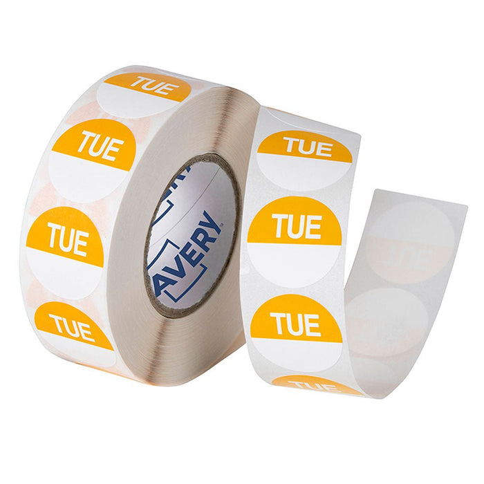 Avery Round Labels 24mm - 'TUESDAY' CX238806
