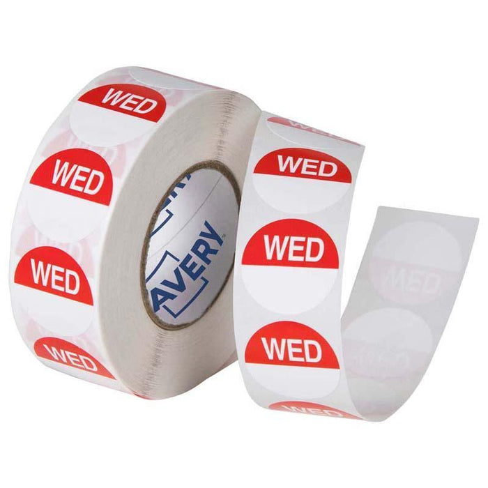 Avery Round Labels 24mm - 'WEDNESDAY' CX238807