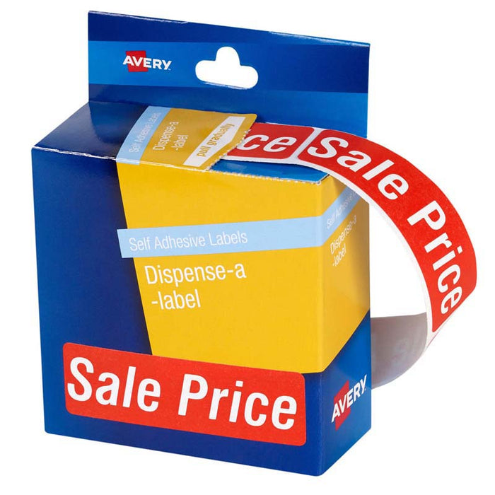 Avery 'SALE PRICE' Printed Labels Dispenser Pack -250 Labels CX238155