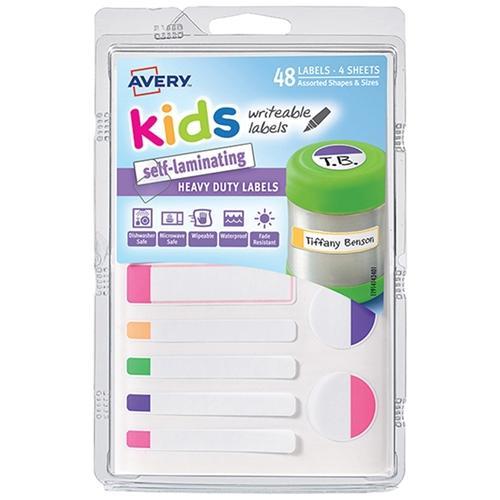 Avery Self-Laminating Bright Colour Labels - Kids Range CX231499