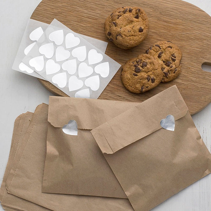 Avery Silver Heart Stickers 23mm CX238143