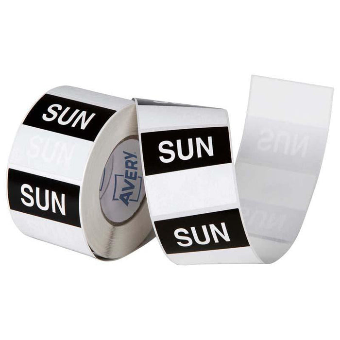 Avery Square Labels 40mm - 'SUNDAY' CX238818