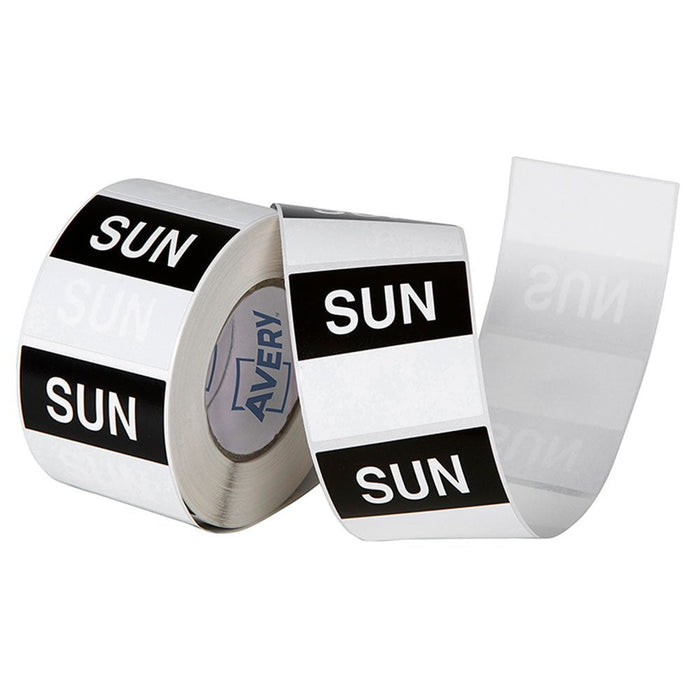 Avery Square Labels 40mm - 'SUNDAY' CX238818