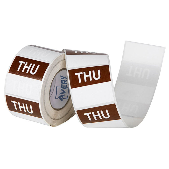 Avery Square Labels 40mm - 'THURSDAY' CX238815