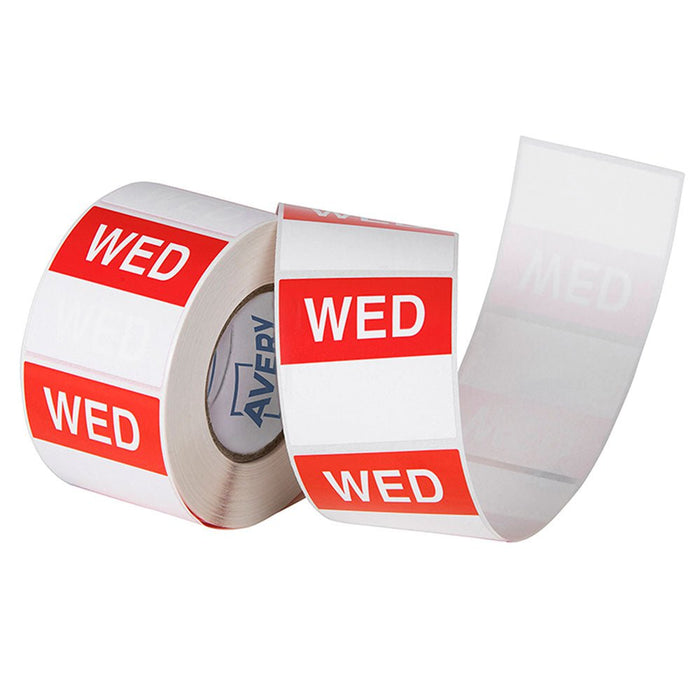 Avery Square Labels 40mm - 'WEDNESDAY' CX238814