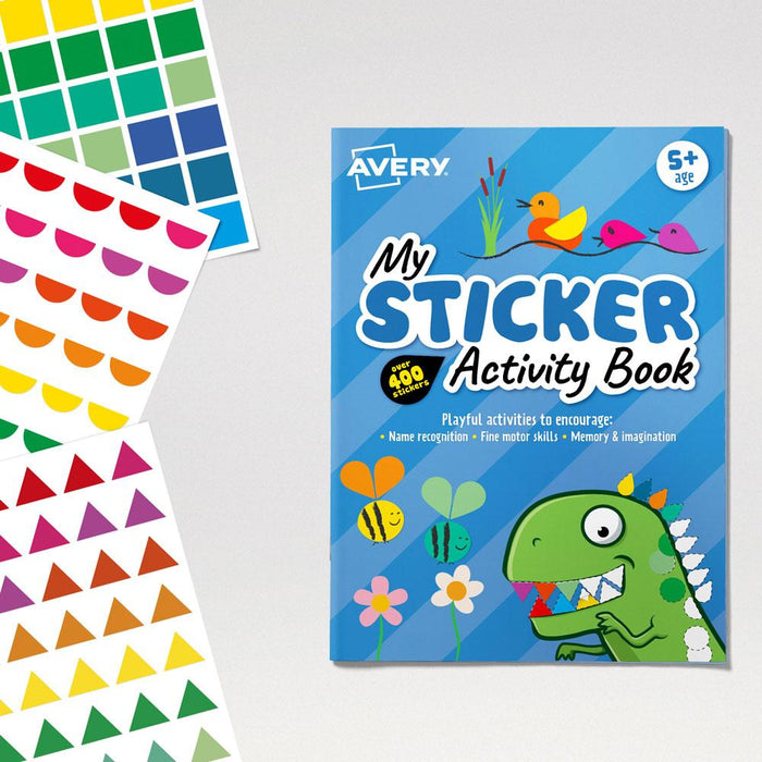 Avery Sticker Activity Book Blue 210mm x 297mm 6 Sheets CX239415