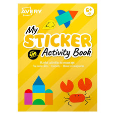 Avery Sticker Activity Book Yellow 210mm x 297mm 6 Sheets CX239416