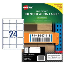 Avery TripleBond L6141 Labels 24's x 10 Sheets CX238393
