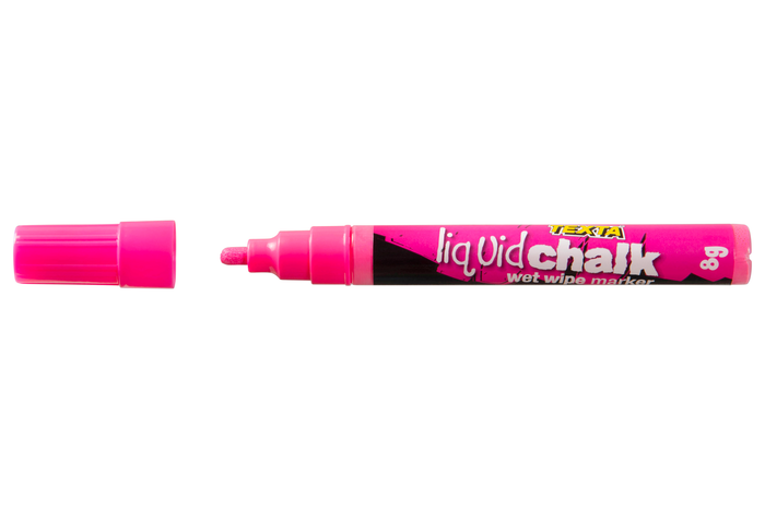 Texta Liquid Chalk Marker Bullet Wet Wipe Pink