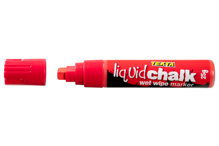 Texta Liquid Chalk Marker Wet Wipe Red