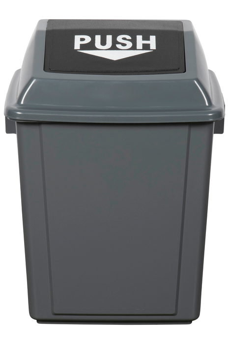 Cleanlink 25L Rubbish Bin with Spring Loaded Bullet Lid, Grey