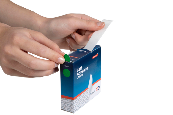 Quikstik Green Circular Labels 14mm