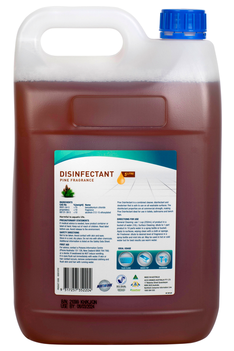 Northfork Pine Disinfectant 5 Litres x 3's pack