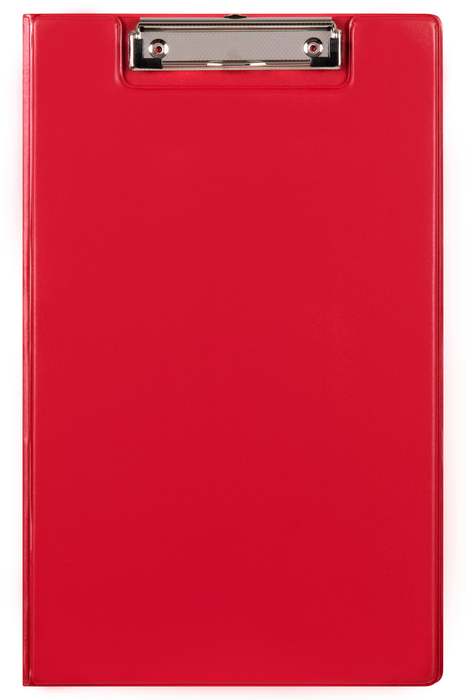 Marbig Foolscap PVC Clipboard + Flap Red