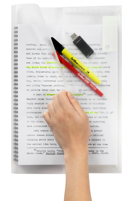 Marbig Foolscap Polypick Wallet Clear