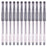 Basics by Zart Gel Pens 12 Pack Silver CX556036