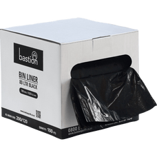 Bastion 80L Black Bin Liner On Roll x 100's pack GL5290977