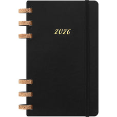 2026 Moleskine 12 Month Spiral Bound Planner, Soft Cover, 130mm x 210mm, Black