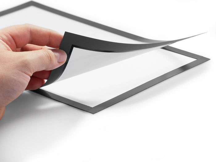 A4 Duraframe Durable Self Adhesive Poster / Sign Holder, Black - 2's Pack