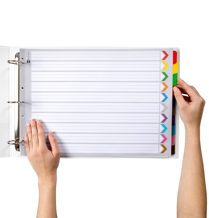 Marbig A3 Landscape Indices/Divider, 10 Tabs