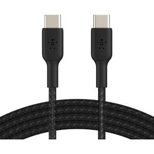 Belkin BoostCharge Braided USB-C to USB-C Cable, 1M USB-C Data Transfer Cable, Black IM4883659