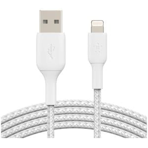 Belkin BoostCharge Lightning to USB-A Braided Cable 1M, White IM4828986