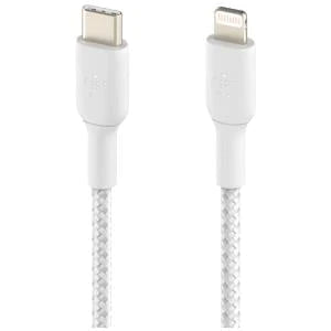 Belkin BoostCharge Lightning to USB-C Cable Braided 1M White IM4940754