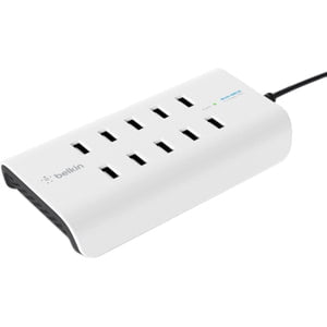 Belkin RockStar 10-Port USB Charging Station, 120W, 5V DC, 2.40A Output IM4181412