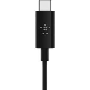 Belkin RockStar 3.5mm Audio Cable with USB-C Connector - 90 cm Mini-phone/USB-C Audio Cable for Audio Device, Speaker, Smartphone - First End: 1 x USB Type C - Male - Second End: 1 x Mini-phone Stereo Audio - Male IM4490276
