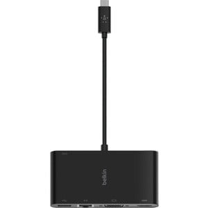 Belkin USB-C Multimedia + Charge Adapter, 100W, USB-C, 1x USB-C, Network, HDMI, VGA, Wired IM4976545